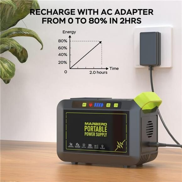 Portable Power Station 88Wh Solar Generator Backup Battery USB AC Outlet - Picture 6 of 7